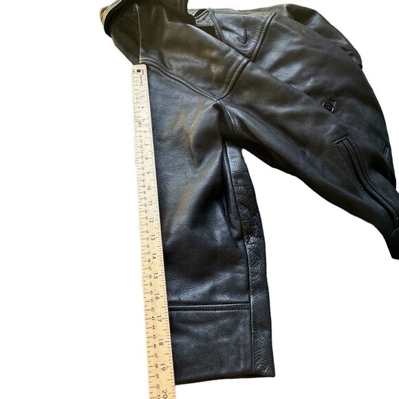 Ironhead Jacket‎ Motorcycle Leather Black Button-Up Pockets Women's Size XS VTG - Picture 9 of 13